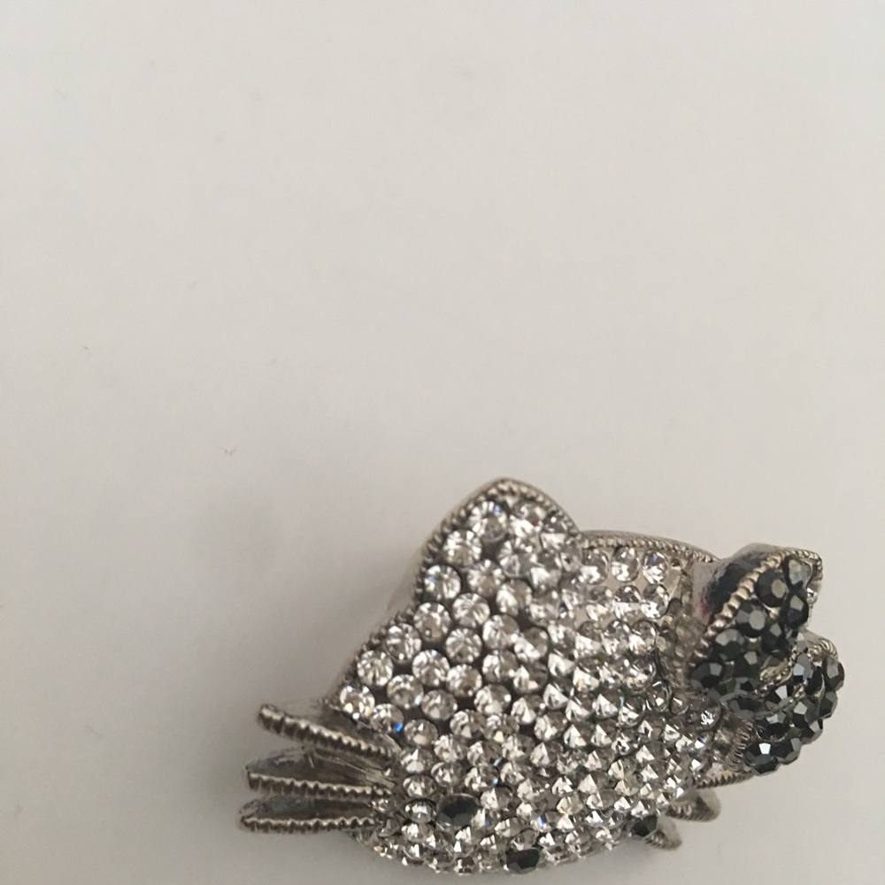👗 Hello Kitty Large Adjustable Rhinestone Ring - Picture 3 of 6